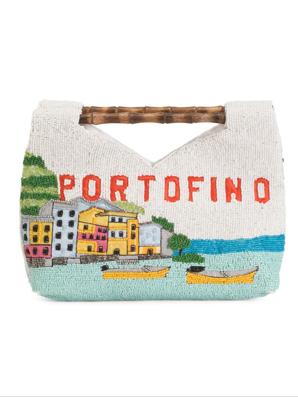 Viral Beaded Bag PORTOFINO Bamboo Clutch